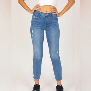 REWASH Distressed Mid Rise Skinny Jean